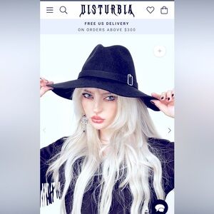 Disturbia Esbat Wide-Brim Fedora